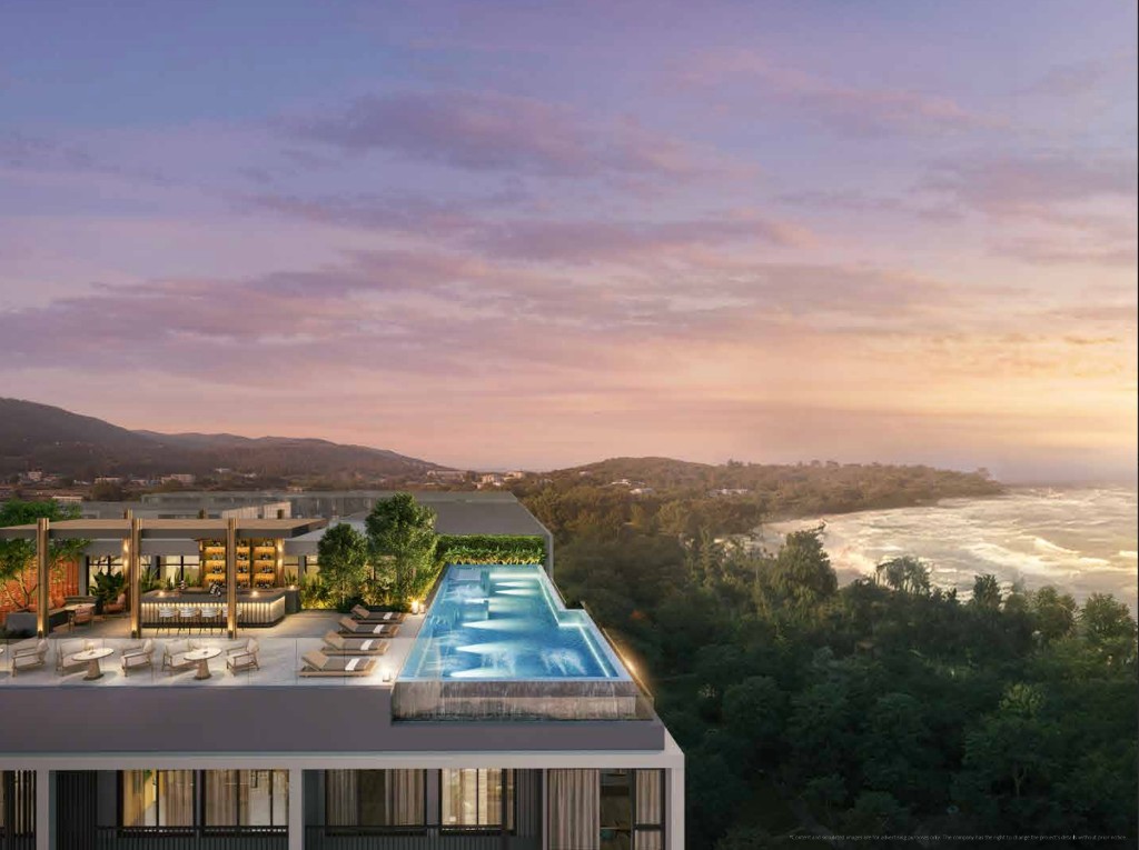 Origin Residences Bang Tao — rooftop pool with sea view, Phuket