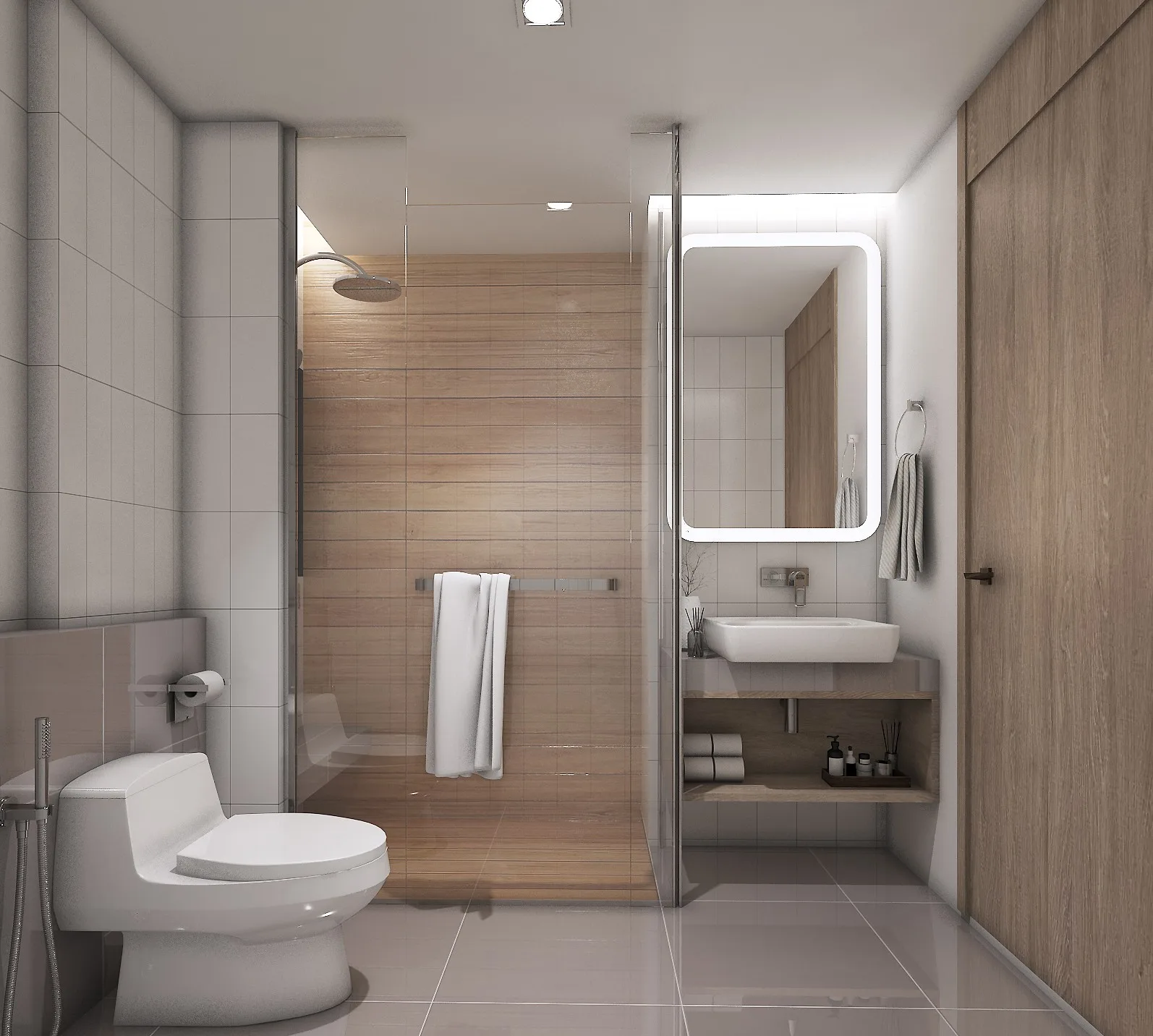 VIP Space Odyssey 1-bedroom bathroom and apartment render