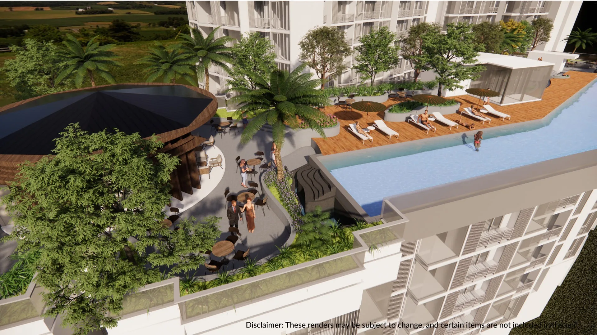 VIP Space Odyssey rooftop pool render