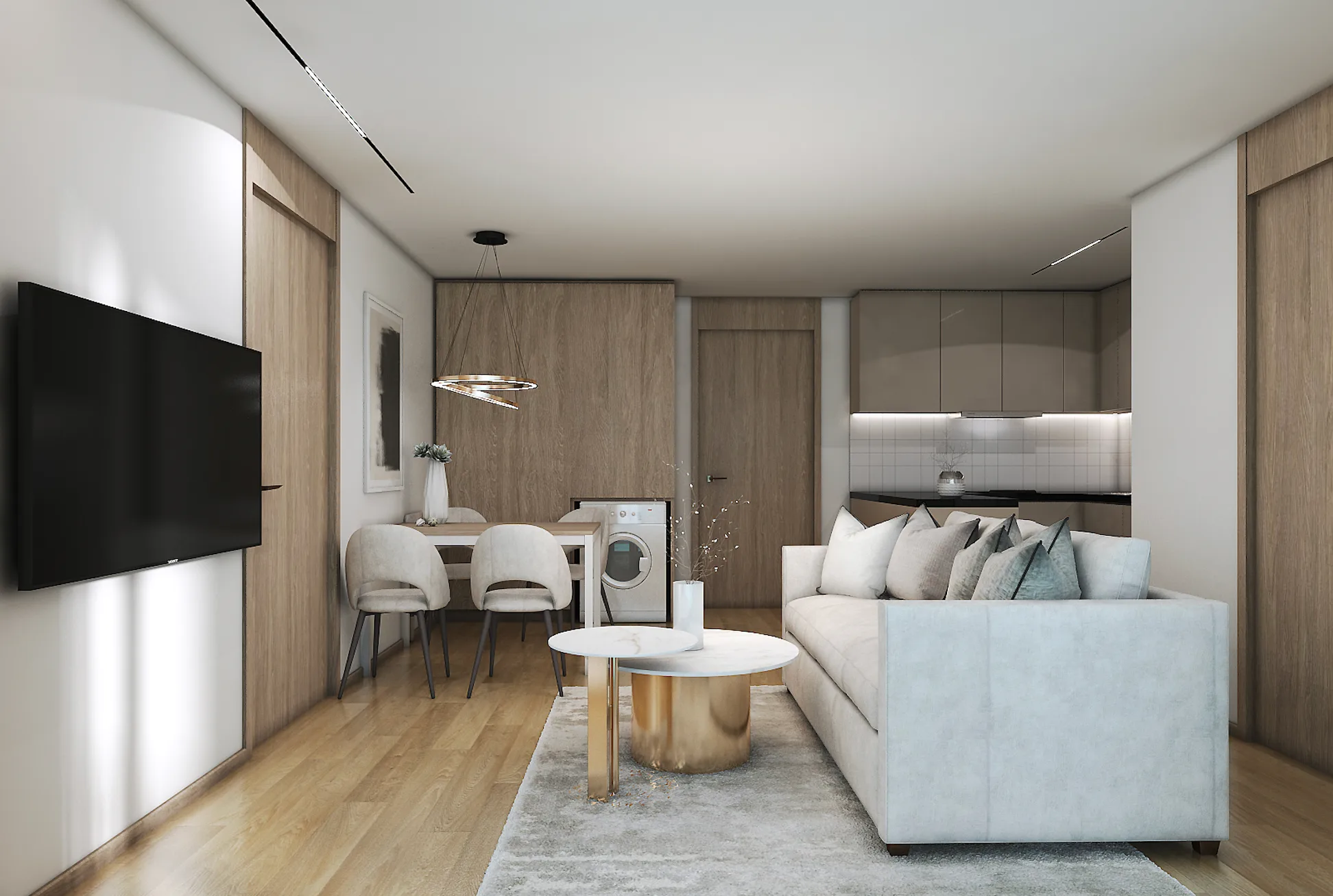 VIP Space Odyssey 2-bedroom living room render