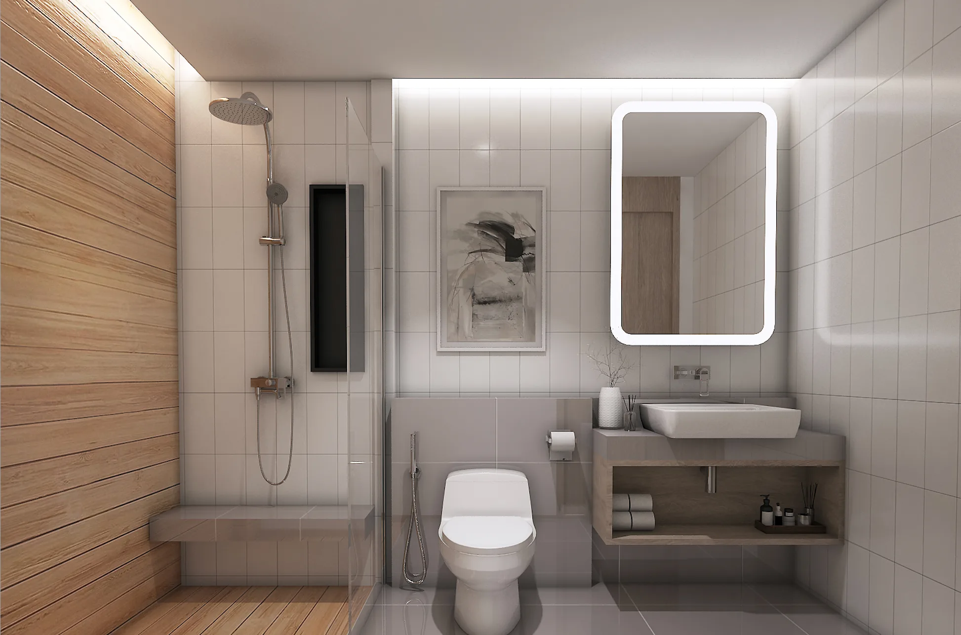 VIP Space Odyssey 2-bedroom bathroom render