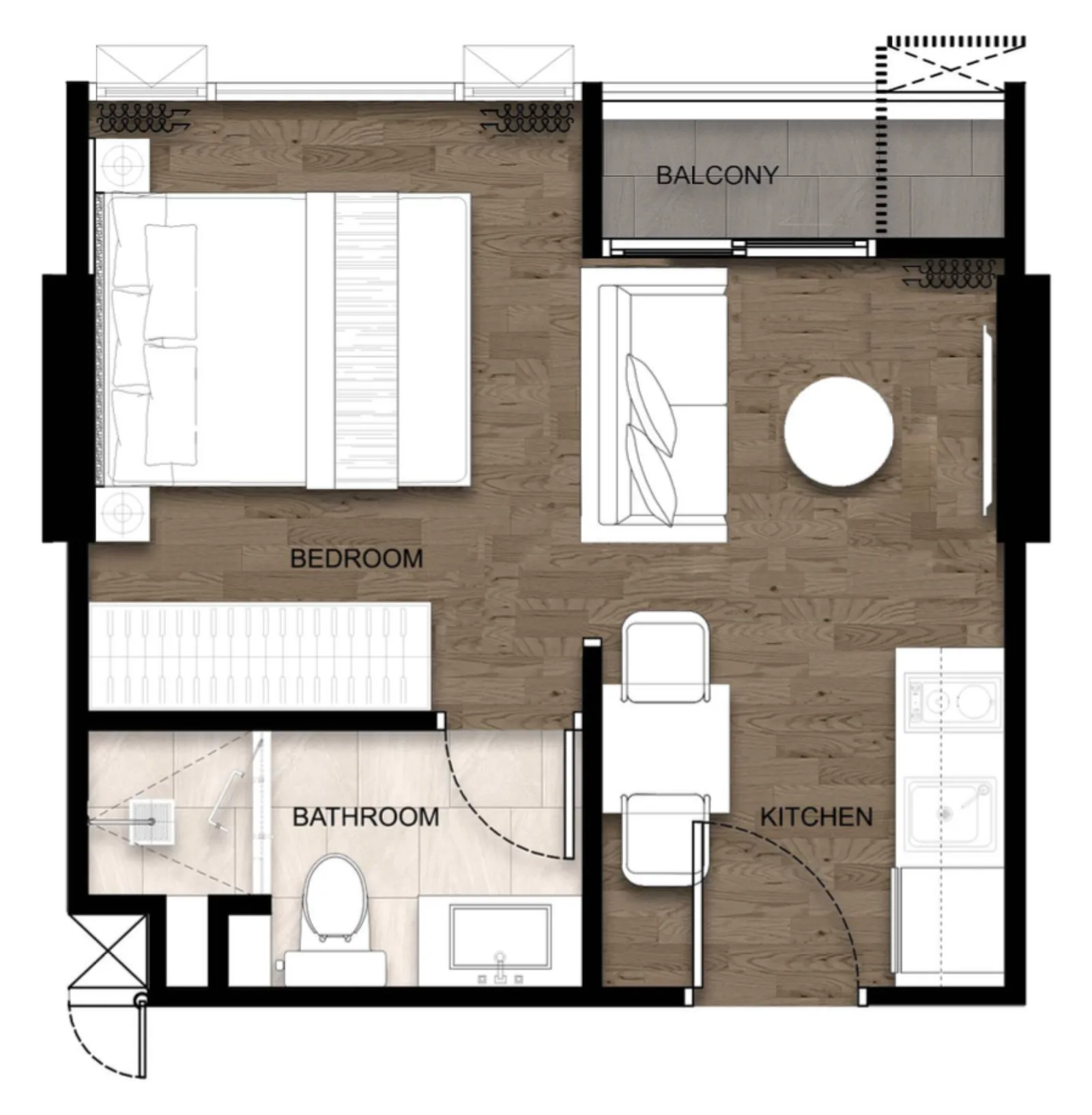 VIP Venus Karon studio unit floorplan snapshot